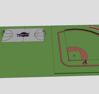 体育设施户外公园SU模型下载_sketchup草图大师SKP模型