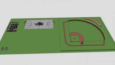体育设施户外公园SU模型下载_sketchup草图大师SKP模型