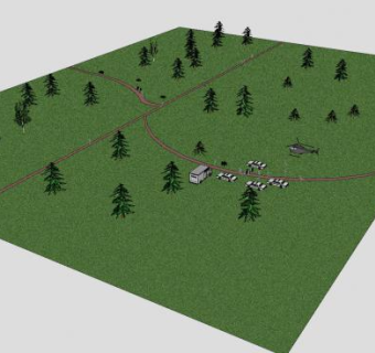 绿地观景公园SU模型下载_sketchup草图大师SKP模型