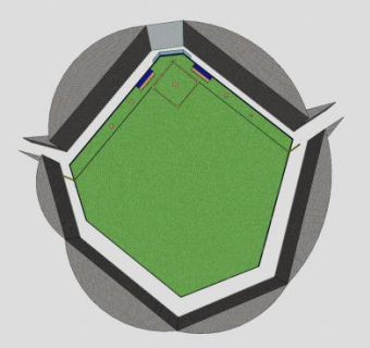 现代棒球公园SU模型下载_sketchup草图大师SKP模型