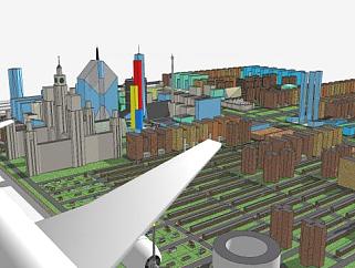 <em>未来之</em>城城市建筑SU模型下载_sketchup草图大师SKP模型
