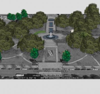 林恩公园SU模型下载_sketchup草图大师SKP模型