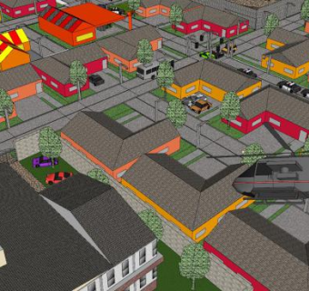 城市地区建筑中心SU模型下载_sketchup草图大师SKP模型