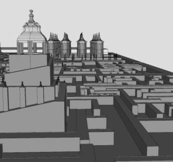迷宫建筑SU模型下载_sketchup草图大师SKP模型