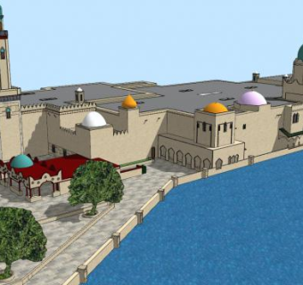 海市蜃楼城市建筑SU模型下载_sketchup草图大师SKP模型