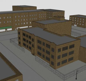 城市贫民窟建筑SU模型下载_sketchup草图大师SKP模型