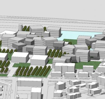 城市建筑规划中心SU模型下载_sketchup草图大师SKP模型