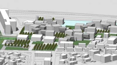 城市建筑规划中心SU模型下载_sketchup草图大师SKP模型