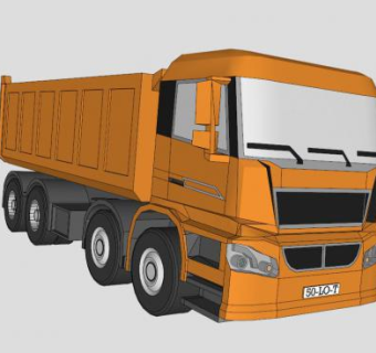 卡车翻斗车货车SU模型_su模型下载 草图大师模型_SKP模型