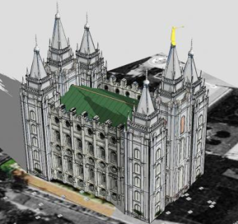 布法罗城诚市中心SU模型下载_sketchup草图大师SKP模型