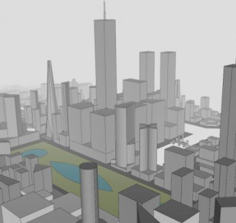 新城市大建筑SU模型下载_sketchup草图大师SKP模型