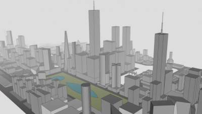 新城市大建筑SU模型下载_sketchup草图大师SKP模型