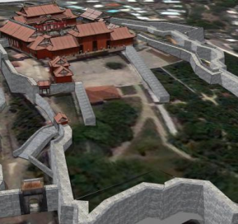 首里城京都建筑SU模型下载_sketchup草图大师SKP模型