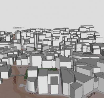 浣熊城市中式建筑SU模型下载_sketchup草图大师SKP模型
