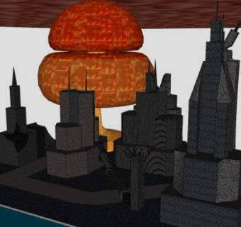 未来城市规划建筑SU模型下载_sketchup草图大师SKP模型