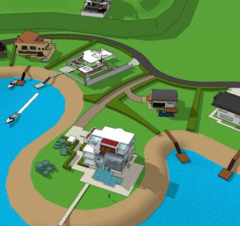 城市房子建筑SU模型下载_sketchup草图大师SKP模型