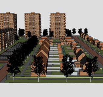 房地产诚市建筑SU模型下载_sketchup草图大师SKP模型