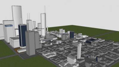 我的城市建筑SU模型下载_sketchup草图大师SKP模型