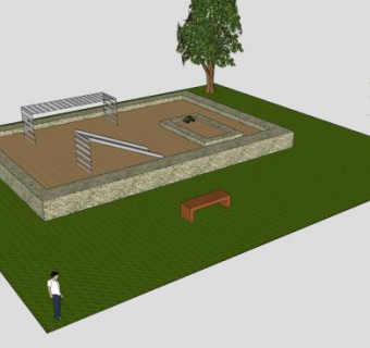 休闲型儿童娱乐公园SU模型下载_sketchup草图大师SKP模型