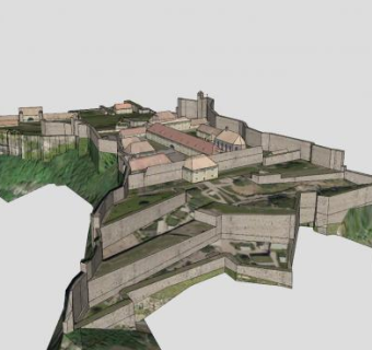 贝桑松古建筑城堡SU模型下载_sketchup草图大师SKP模型