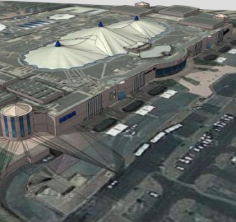 户外购物中心建筑SU模型下载_sketchup草图大师SKP模型