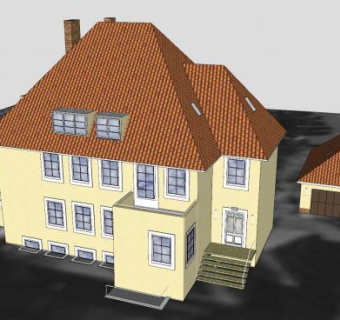 经典乡村住宅SU模型下载_sketchup草图大师SKP模型