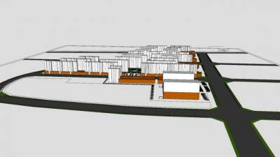 孙延鹏小区规划建筑SU模型下载_sketchup草图大师SKP模型