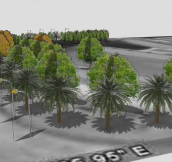 阿布扎比投资局公园SU模型下载_sketchup草图大师SKP模型