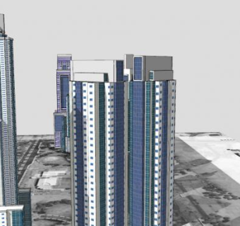 行政大楼办公大厅SU模型下载_sketchup草图大师SKP模型