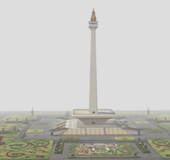 国家纪念碑市中心建筑SU模型下载_sketchup草图大师SKP模型