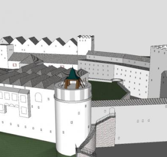 奥地利萨尔茨堡市古建筑SU模型下载_sketchup草图大师SKP模型