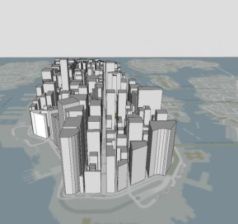 自由城建筑诚市SU模型下载_sketchup草图大师SKP模型