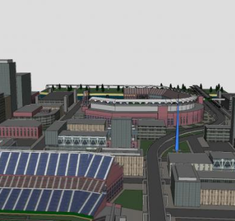 城市西侧规划建筑SU模型下载_sketchup草图大师SKP模型