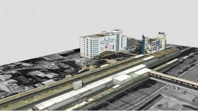 日本宇都宫站建筑SU模型下载_sketchup草图大师SKP模型