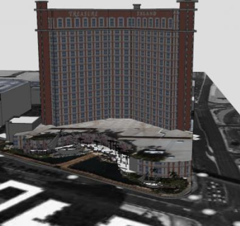 金银岛度假村建筑SU模型下载_sketchup草图大师SKP模型