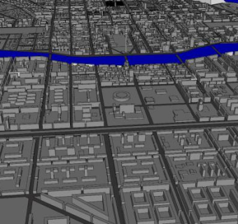 大城市街区建筑SU模型下载_sketchup草图大师SKP模型