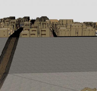 神秘小镇建筑SU模型下载_sketchup草图大师SKP模型