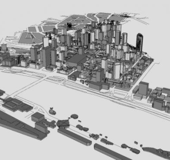 布里斯班城市建筑SU模型下载_sketchup草图大师SKP模型