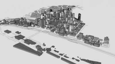 布里斯班城市建筑SU模型下载_sketchup草图大师SKP模型