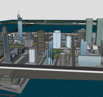 思科城诚市中心SU模型下载_sketchup草图大师SKP模型