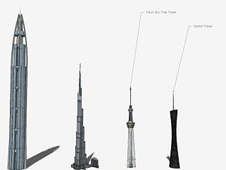 世界上最高的建筑SU模型下载_sketchup草图大师SKP模型