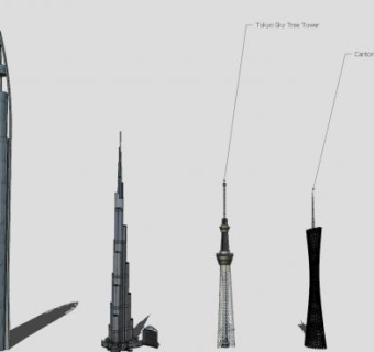 世界上最高的建筑SU模型下载_sketchup草图大师SKP模型
