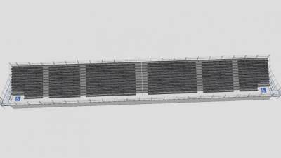 阿托卡赛道骑手看台SU模型下载_sketchup草图大师SKP模型