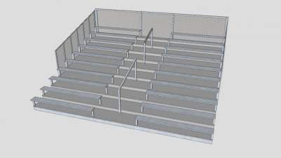 金属比赛看台SU模型下载_sketchup草图大师SKP模型