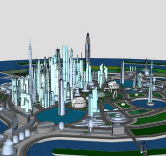 大西洋气候建筑SU模型下载_sketchup草图大师SKP模型