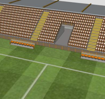 哈钦竞技场比赛大看台SU模型下载_sketchup草图大师SKP模型