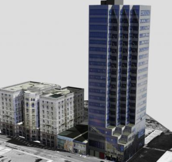 商业购物中心建筑外观SU模型下载_sketchup草图大师SKP模型