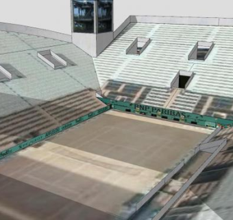 苏珊娜·伦格伦球场看台席SU模型下载_sketchup草图大师SKP模型