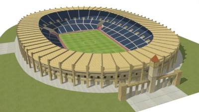古外观体育场建筑看台SU模型下载_sketchup草图大师SKP模型
