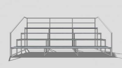 小型金属看台SU模型下载_sketchup草图大师SKP模型